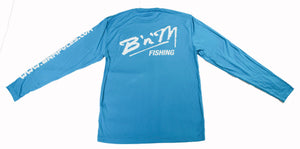 B'n'M Fishing Blue Dry Fit Long Sleeve
