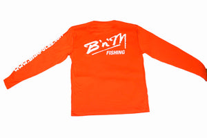 B'n'M Fishing Orange Dry Fit Long Sleeve