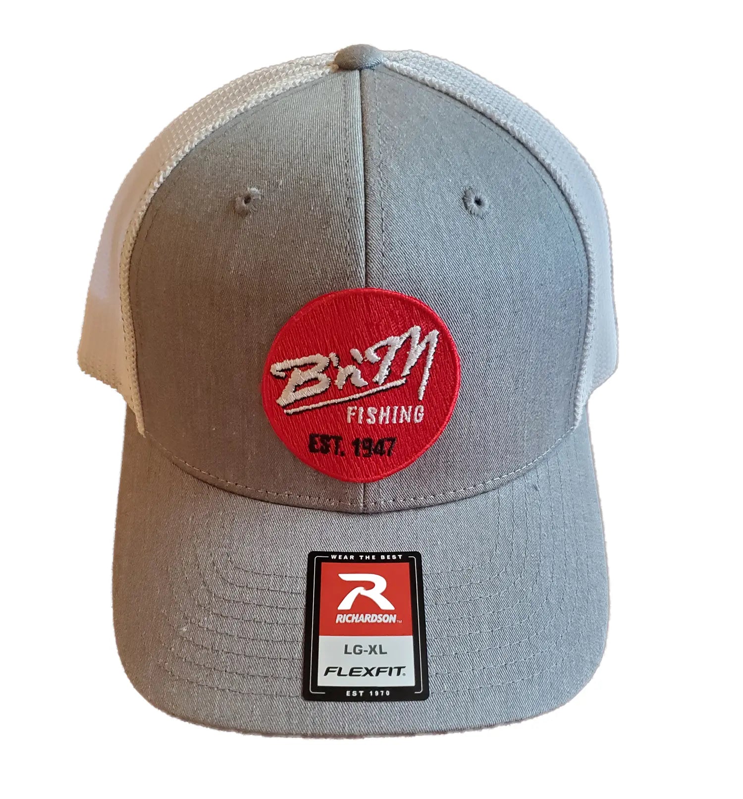 B'n'M Gray/White Medallion Hat