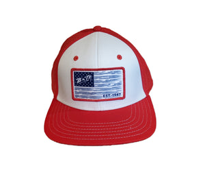 Red/White Trucker Flag Hat