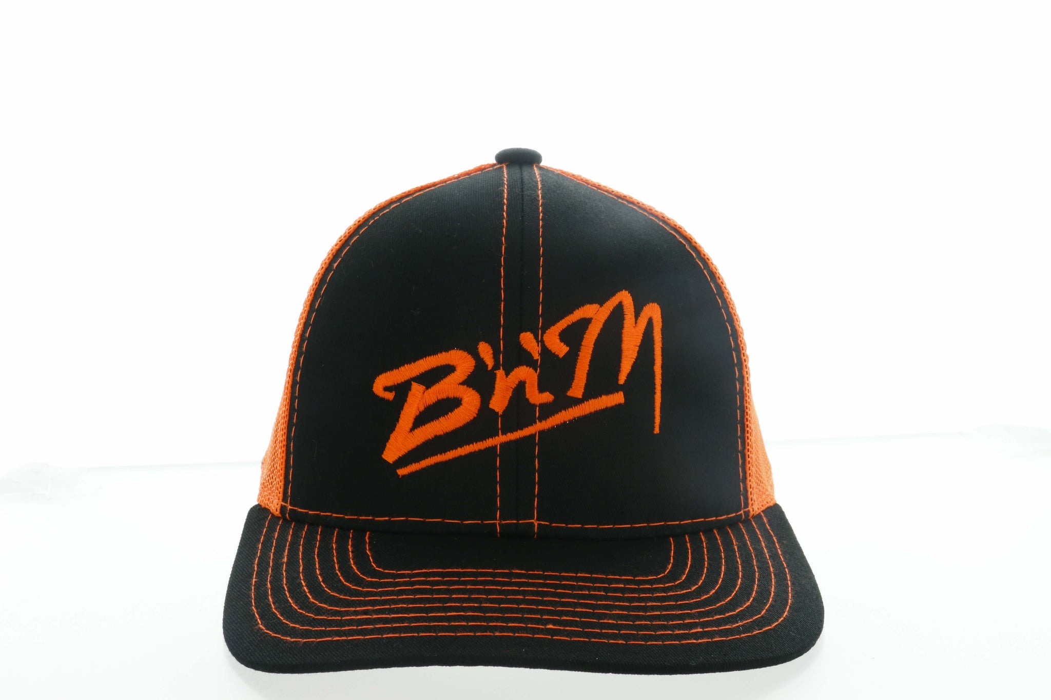 Neon Orange/Black Mesh Hat B'n'M Pole Company - Main Image